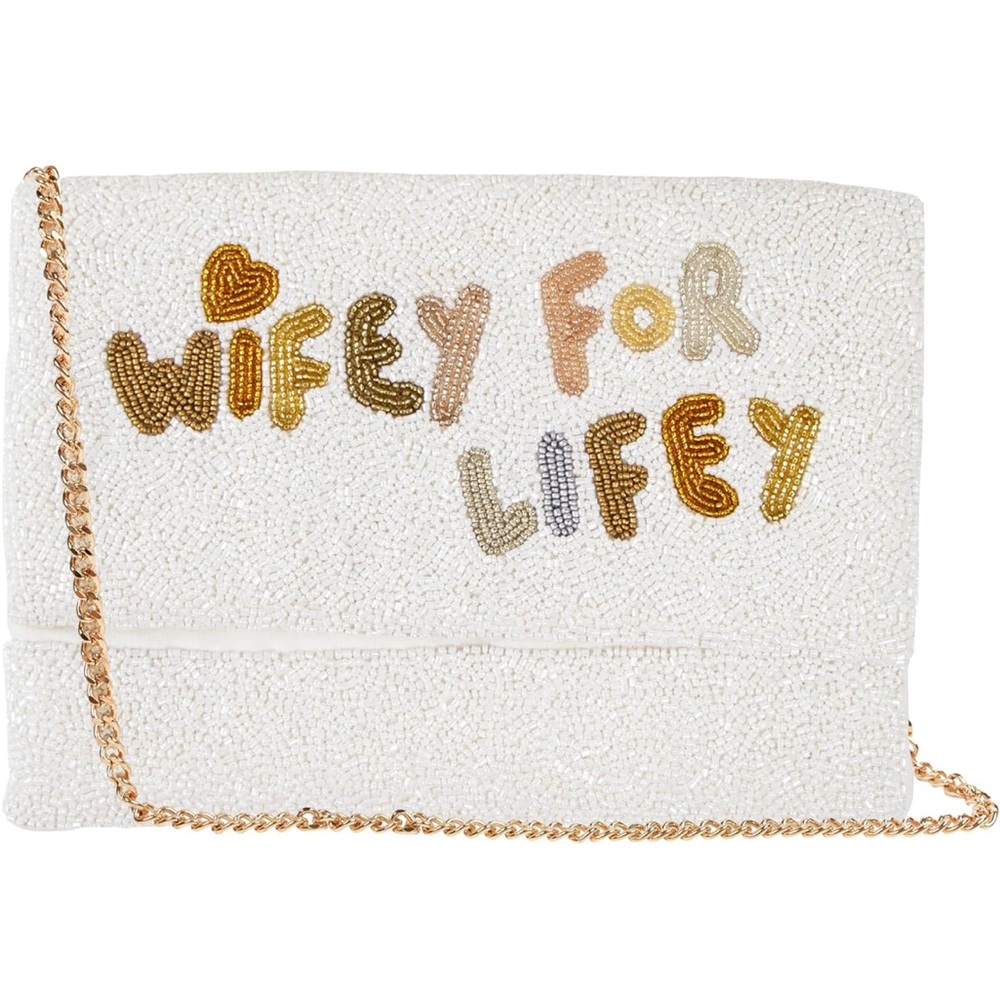 Wifey For Lifey Beaded Clutch